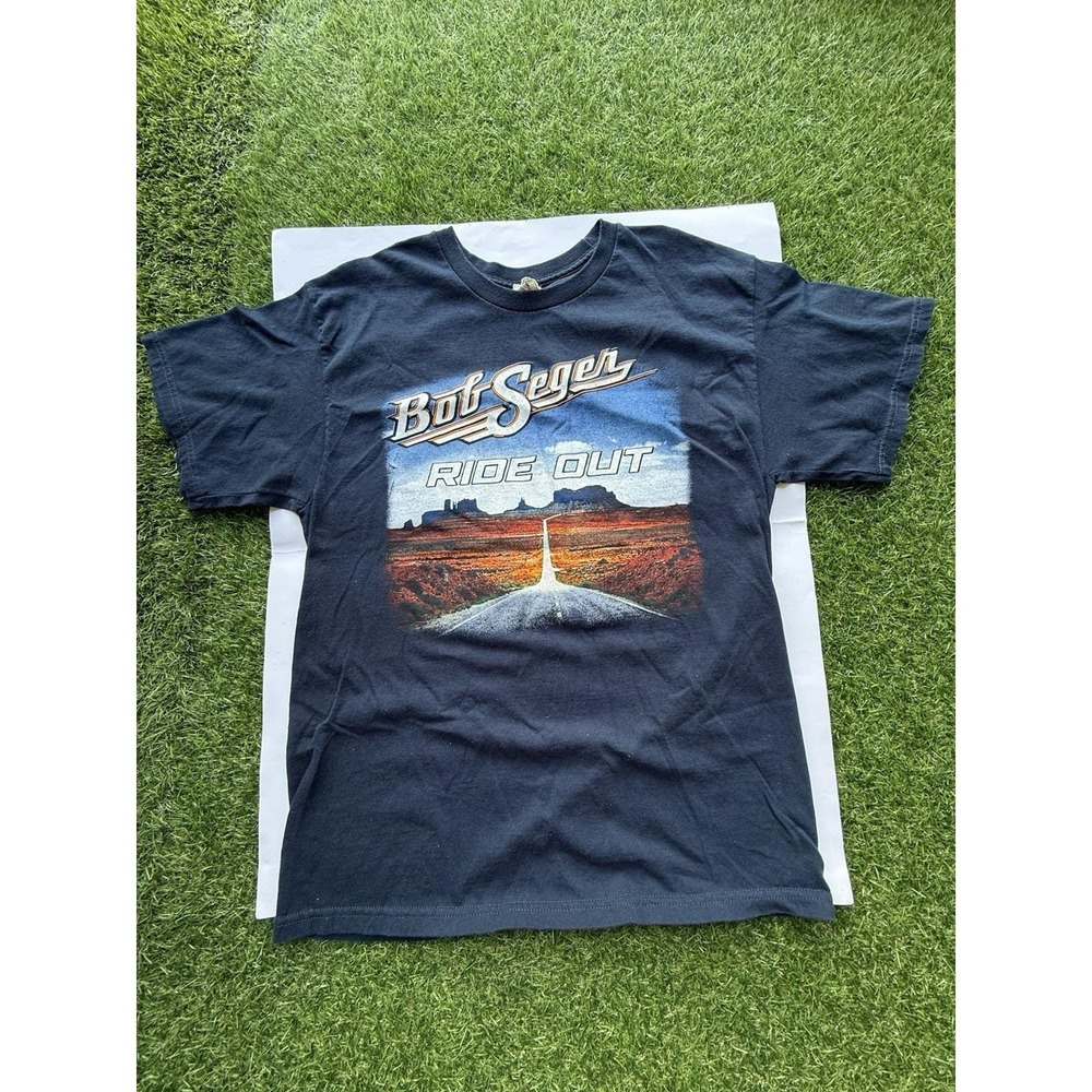 Bob Seger Ride Out 2014 2015 Concert Tour T Shirt Rock Classic Rock size L
